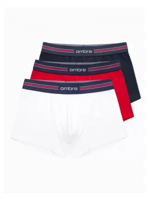 Pánské trenky OMBRE OM-UNBO-0109 3 PACK MIX WHITE