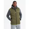 Pánská vesta OMBRE OM-JAVJ-0210 OLIVE