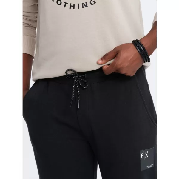  Pánské tepláky OMBRE OM-PASK-0167 BLACK 