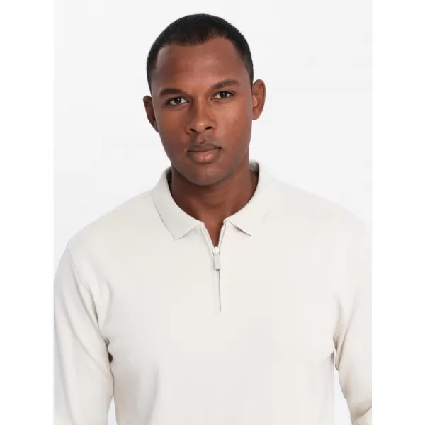  Pánské triko OMBRE OM-POLS-0130 CREAM 