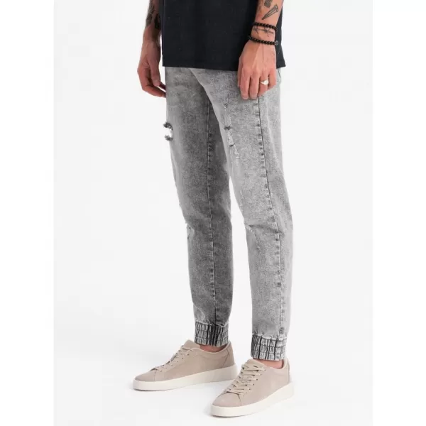  Pánské džíny OMBRE OM-PADJ-0150 LIGHT GREY 