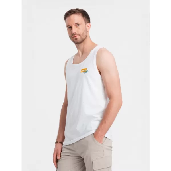  Pánské tílko OMBRE OM-TSTT-0191 WHITE 