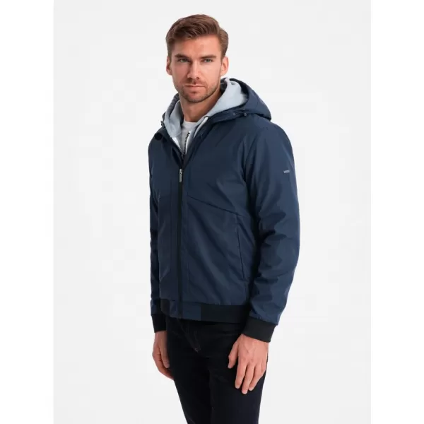  Pánská bunda OMBRE OM-JANP-0149 NAVY BLUE 
