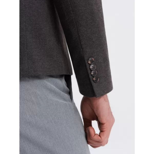  Pánské sako OMBRE OM-BLZB-0131 BLACK MELANGE 