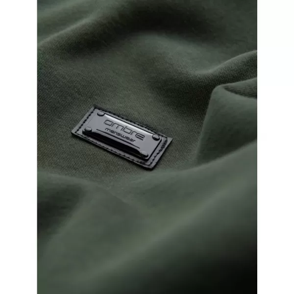  Pánská mikina OMBRE OM-SSNZ-0136 DARK GREEN 
