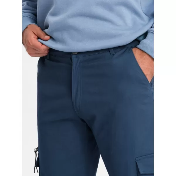  Pánské kalhoty OMBRE OM-PACG-0196 DARK BLUE 