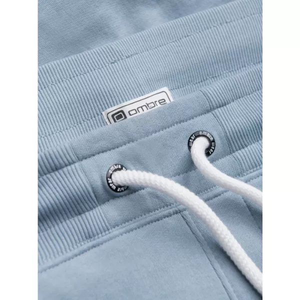  Pánské tepláky OMBRE OM-PABS-0206 LIGHT BLUE 