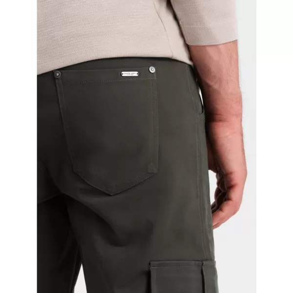  Pánské kalhoty OMBRE OM-PACG-0197 GRAPHITE 