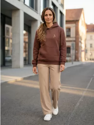 Dámská mikina ALTISPORT BYB/ALW002BY289 ČOKOLÁDOVĚ HNĚDÁ