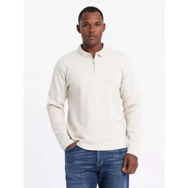  Pánské triko OMBRE OM-POLS-0130 CREAM 