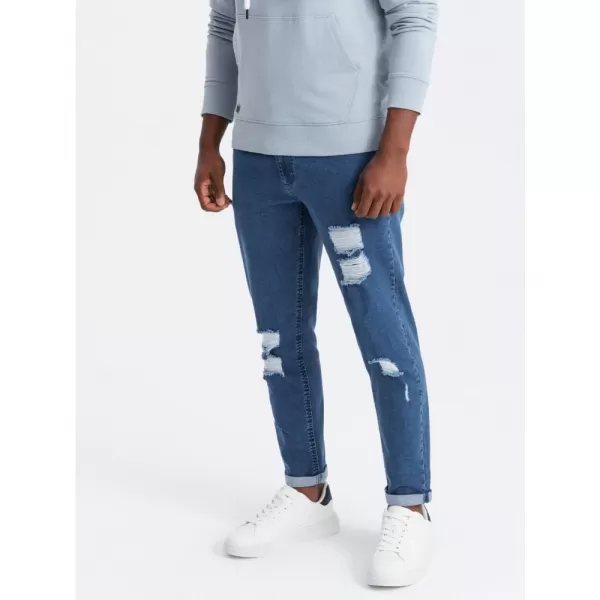  Pánské džíny OMBRE OM-PADP-0163 BLUE 