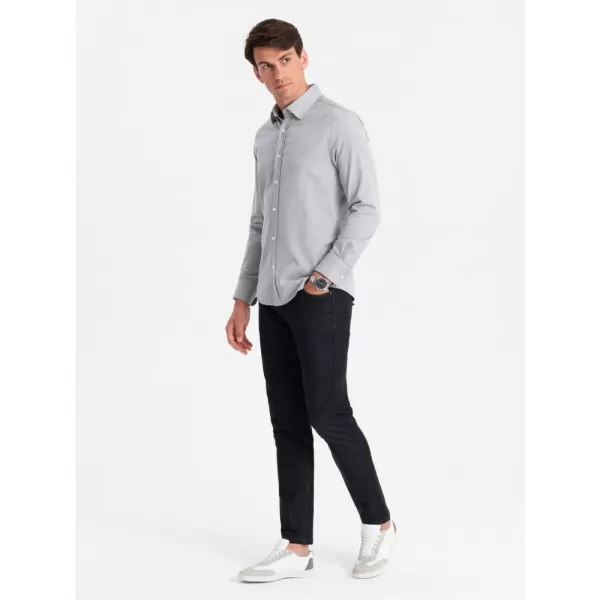  Pánská košile OMBRE OM-SHCS-0175 GRAY 