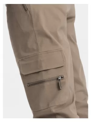 Pánské kalhoty OMBRE OM-PACG-0204 KHAKI
