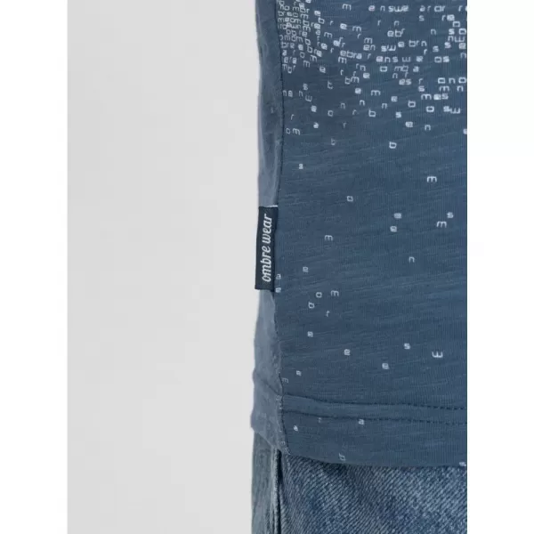  Pánské triko OMBRE OM-TSFP-0179 BLUE DENIM 