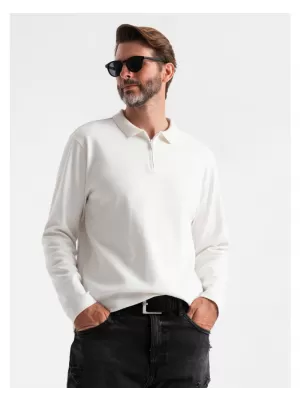 Pánské triko OMBRE OM-POLS-0130 WHITE