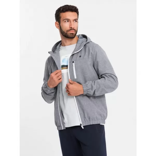  Pánská bunda OMBRE OM-JANP-0136 GRAY 