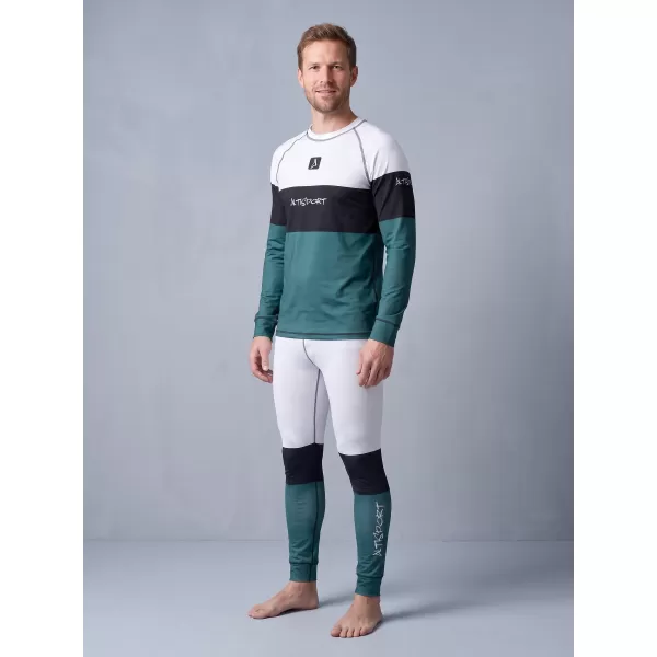  Pánské funkční termo kalhoty premium ALTISPORT VOJ/ALM051TER02 BÍLOZELENÁ 