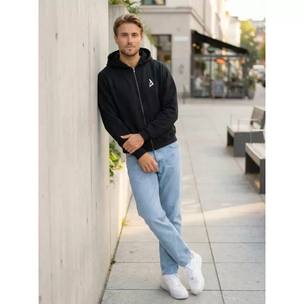  Pánská mikina na zip 90's ALTISPORT BYB/ALM002BY254 ČERNÁ 