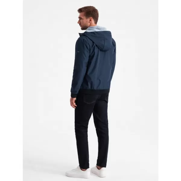  Pánská bunda OMBRE OM-JANP-0149 NAVY BLUE 
