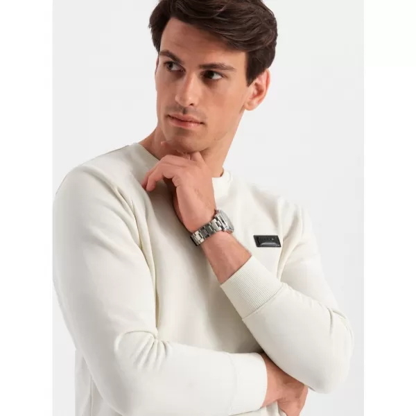  Pánská mikina OMBRE OM-SSNZ-0136 CREAM 