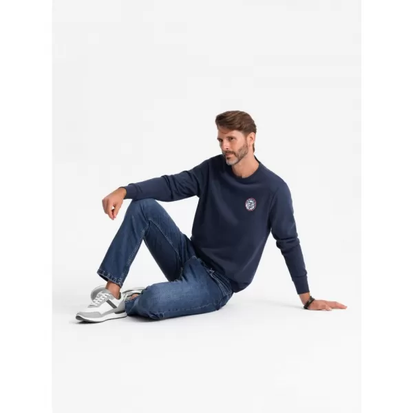  Pánská mikina OMBRE OM-SSNZ-0134 NAVY BLUE 