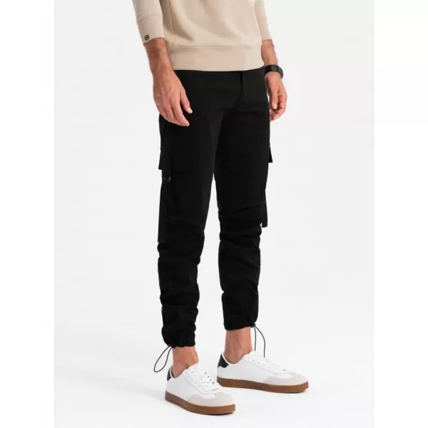  Pánské kalhoty OMBRE OM-PACG-0197 BLACK 