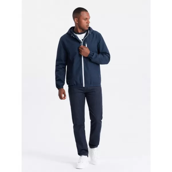  Pánská bunda OMBRE OM-JANP-0136 NAVY BLUE 