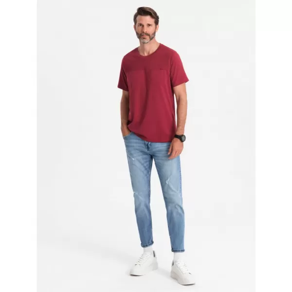  Pánské triko OMBRE OM-TSCT-0171 RED 
