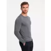 Pánský svetr OMBRE OM-SWBS-0106 GREY MELANGE