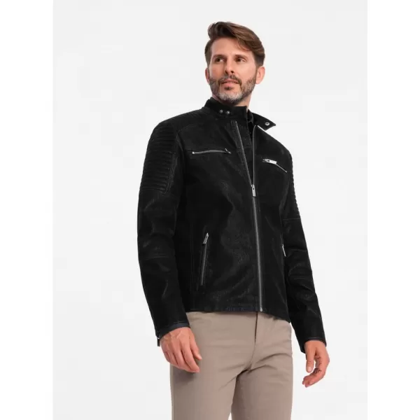  Pánská bunda OMBRE OM-JAFL-0197 V2 BLACK 