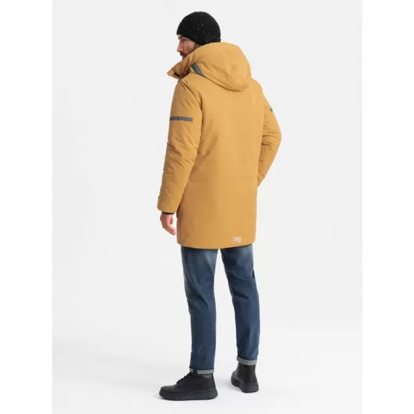 Pánská bunda OMBRE OM-JALJ-0169 YELLOW 