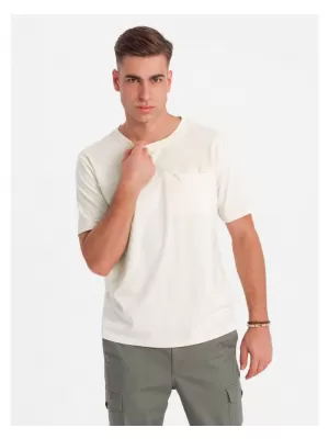 Pánské triko OMBRE OM-TSCT-0171 WHITE