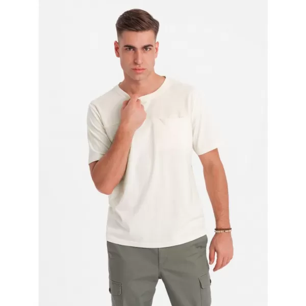 Pánské triko OMBRE OM-TSCT-0171 WHITE 