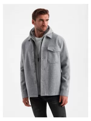 Pánská bunda OMBRE OM-JANP-0199 GRAY