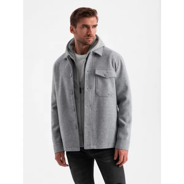  Pánská bunda OMBRE OM-JANP-0199 GRAY 