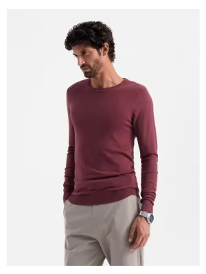 Pánský svetr OMBRE OM-SWBS-0106 BURGUNDY