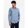 Pánská košile OMBRE OM-SHCS-0175 BLUE