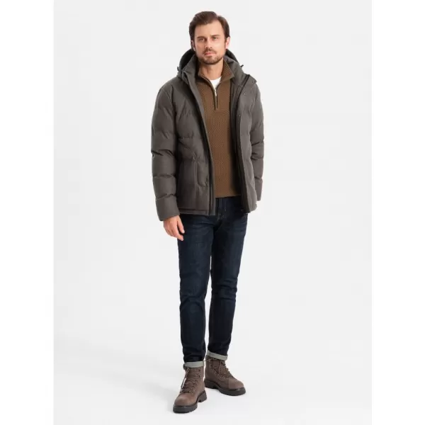  Pánská bunda OMBRE OM-JAHP-0203 OLIVE 