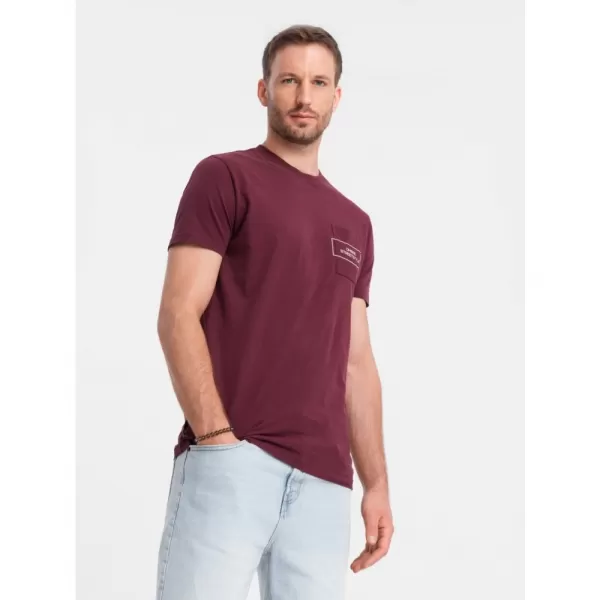  Pánské triko OMBRE OM-TSCT-0108 MAROON 