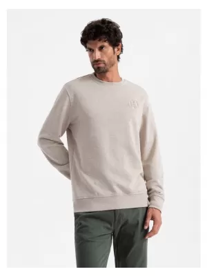 Pánská mikina OMBRE OM-SSNZ-0163 BEIGE