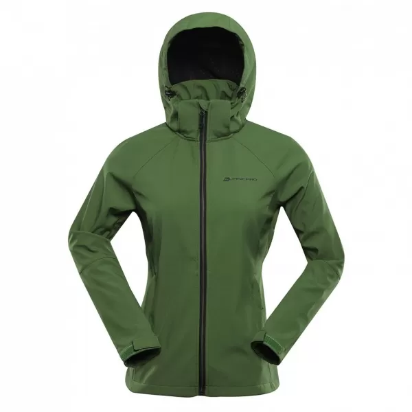  Dámská softshellová bunda ALPINE PRO HOORA LJCD590 ZELENÁ 