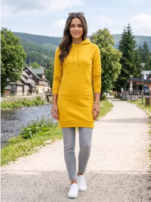 Dámská prodloužená mikina ALTISPORT NoPrint NP/ALW914 ŽLUTÁ