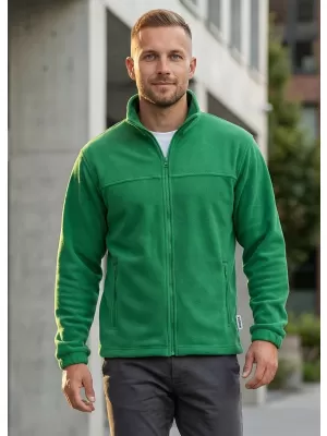 Pánská fleece mikina ALTISPORT NoPrint NP/ALM105 STŘEDNĚ ZELENÁ