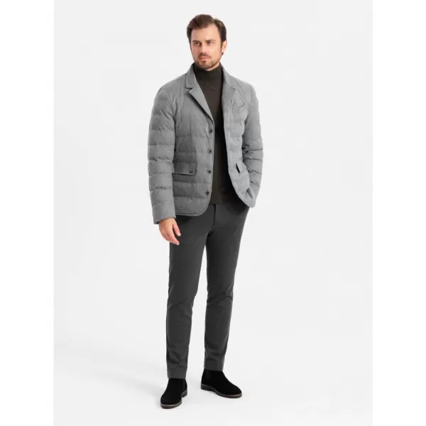  Pánská bunda OMBRE OM-JALP-0170 GREY 