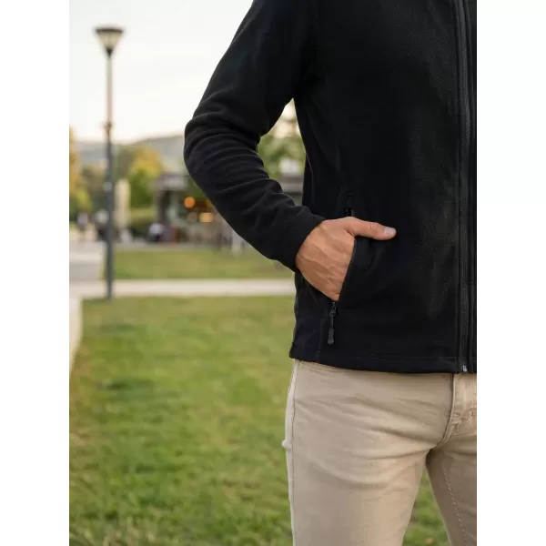  Pánská fleece mikina ALTISPORT NoPrint NP/ALM725 ČERNÁ 