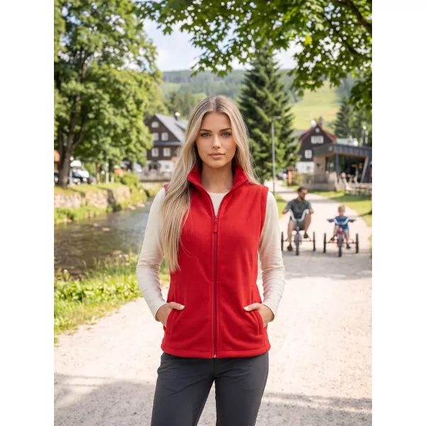  Unisex vesta fleece ALTISPORT NoPrint NP/ALU815 ČERVENÁ 