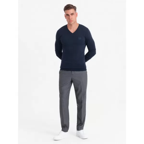  Pánský svetr OMBRE OM-SWBS-0107 NAVY BLUE 