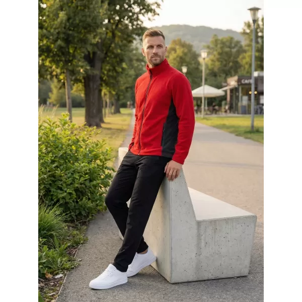  Pánská fleece mikina ALTISPORT NoPrint NP/ALM725 ČERVENÁ 
