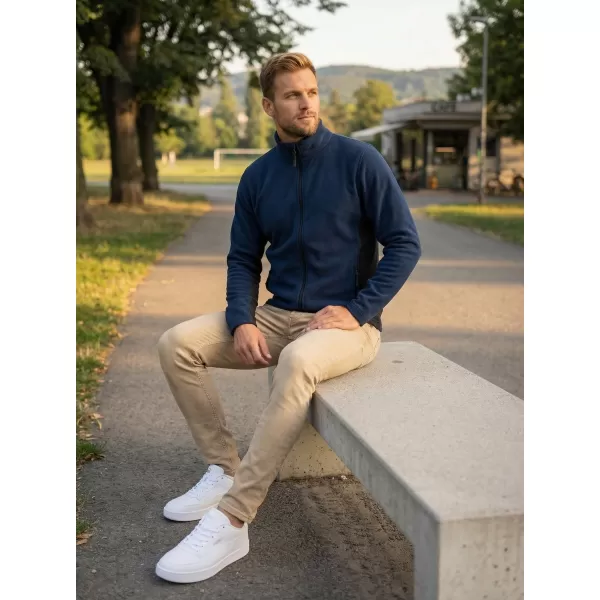  Pánská fleece mikina ALTISPORT NoPrint NP/ALM725 NÁMOŘNÍ MODRÁ 