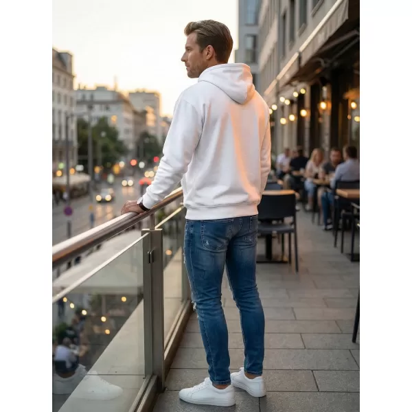  Pánská mikina ALTISPORT NoPrint NP/ALM024 BÍLÁ 